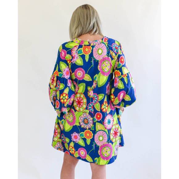 NEW IVY JANE kaleidoscope swing dress in navy - Picture 2 of 4